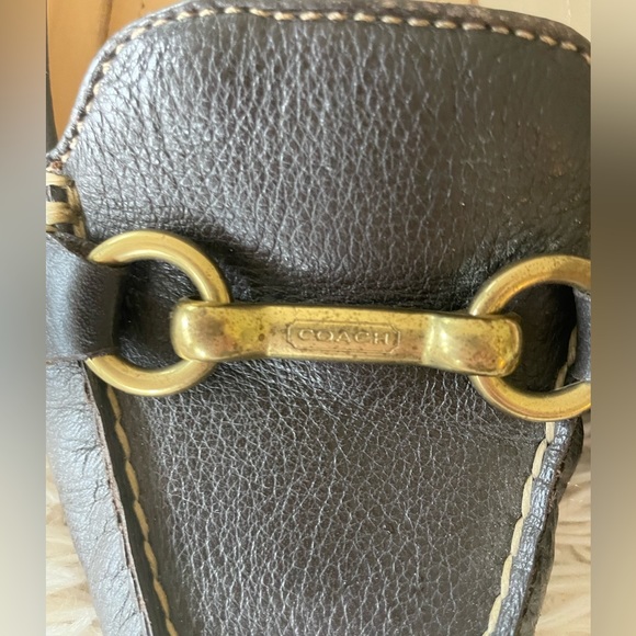 Dark Chocolate Brown Leather Coach Driving Loafers size 8.5 - Picture 3 of 7